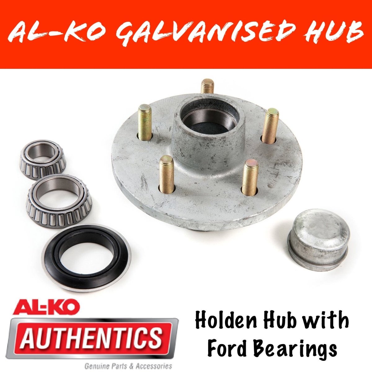 AL - KO HT Holden Gal Hub with Ford Wheel Bearings - R&M Trailer Spares441160BX
