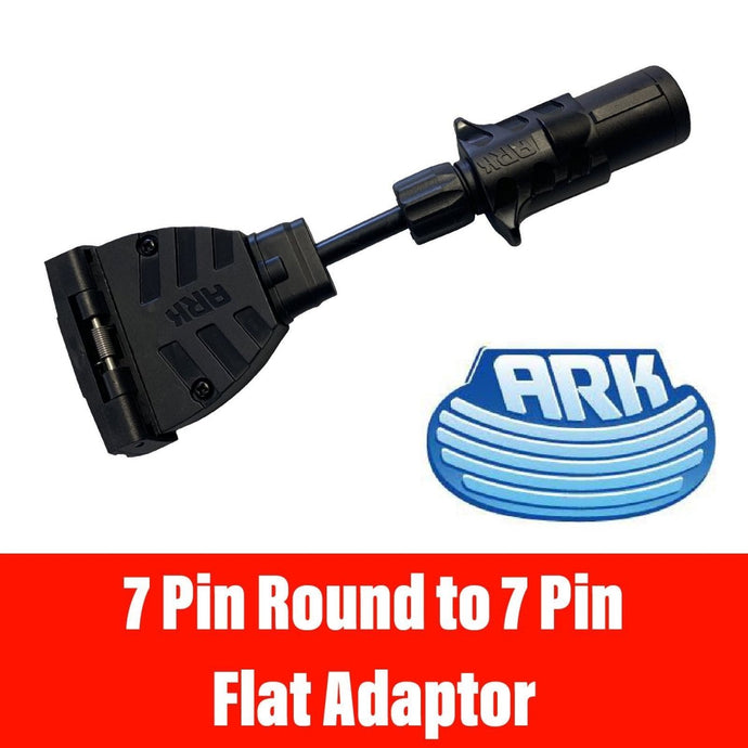 ARK 7 PIN SMALL ROUND TO 7 PIN Flat Adaptor - R&M Trailer Spares7S2FP