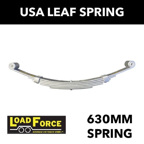 DACROMET 630MM 5 Leaf Eye To Eye Leaf Spring USA - R&M Trailer SparesES5D - 630