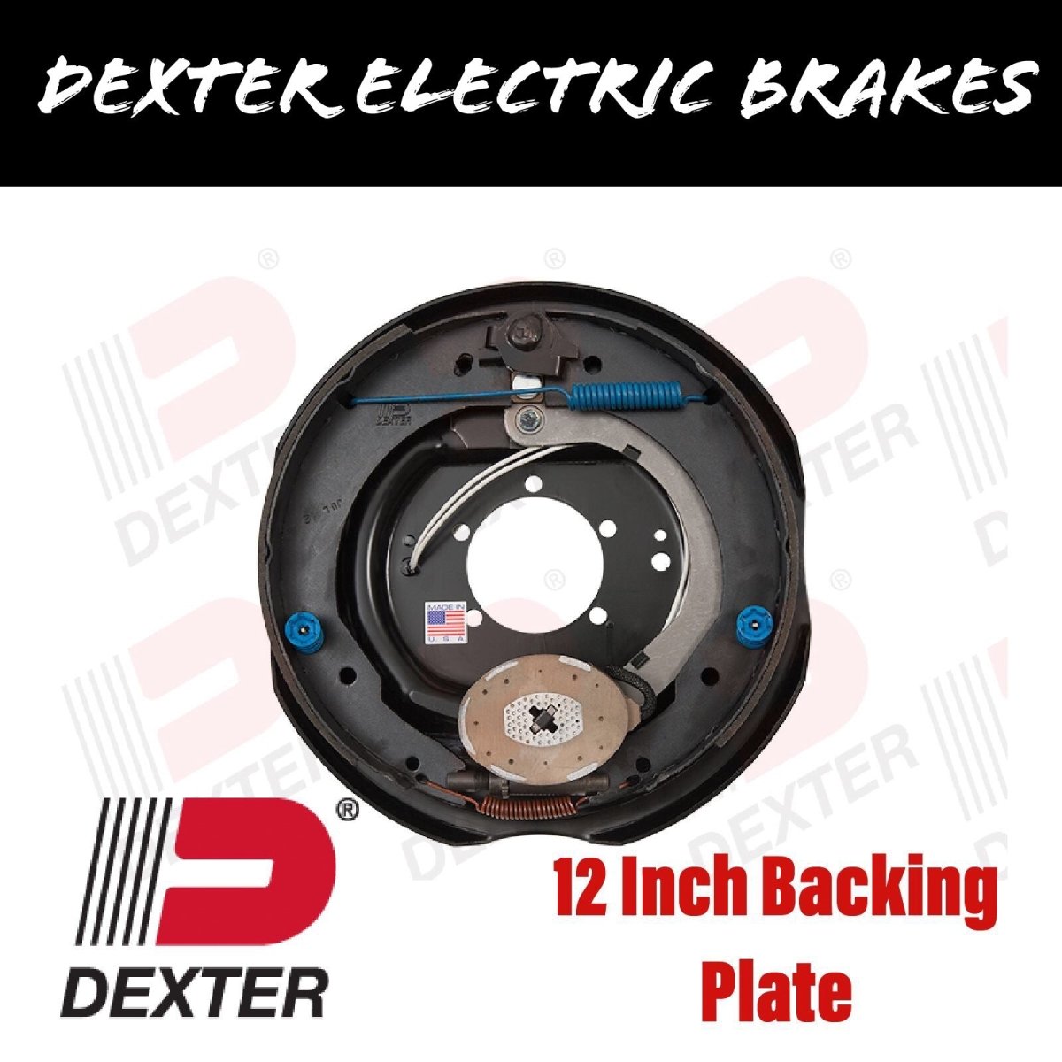 DEXTER 12 INCH COMPLETE BACKING PLATE - R&M Trailer SparesXK23 - 112 - 00