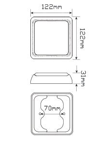 LED Autolamps 100 Series Single Function Stop Tail LED Light - R&M Trailer Spares100RM
