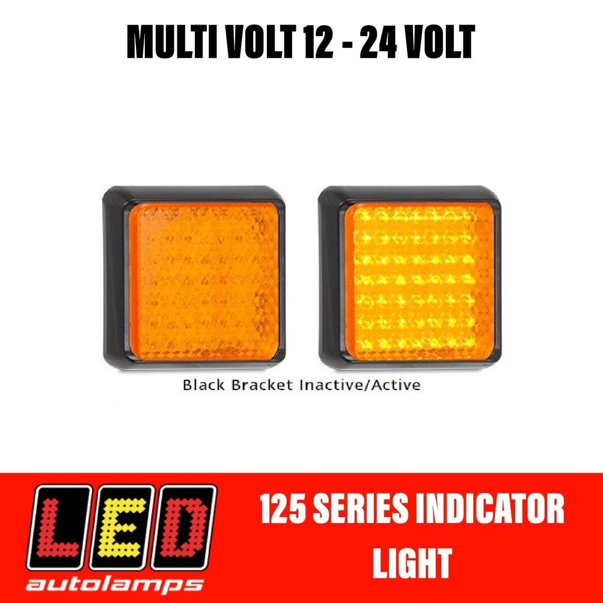 LED Autolamps 125 Series Single Function Orange Indicator LED Light - R&M Trailer Spares125AM