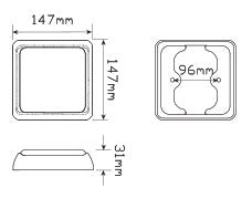 LED Autolamps 125 Series Single Function White Reverse LED Light - R&M Trailer Spares125W