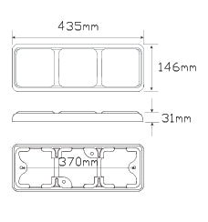 LED Autolamps 125 Series Stop/Tail and Indicator LED Light 5 Year Warranty - R&M Trailer Spares125BARRM