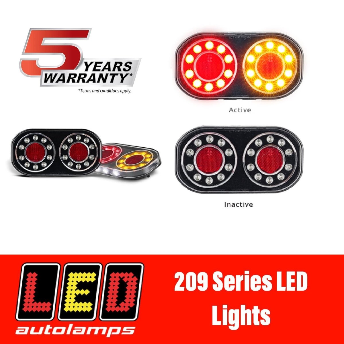 LED AUTOLAMPS 209GARLP2 Boat Trailer Lights - R&M Trailer Spares209GARLP2