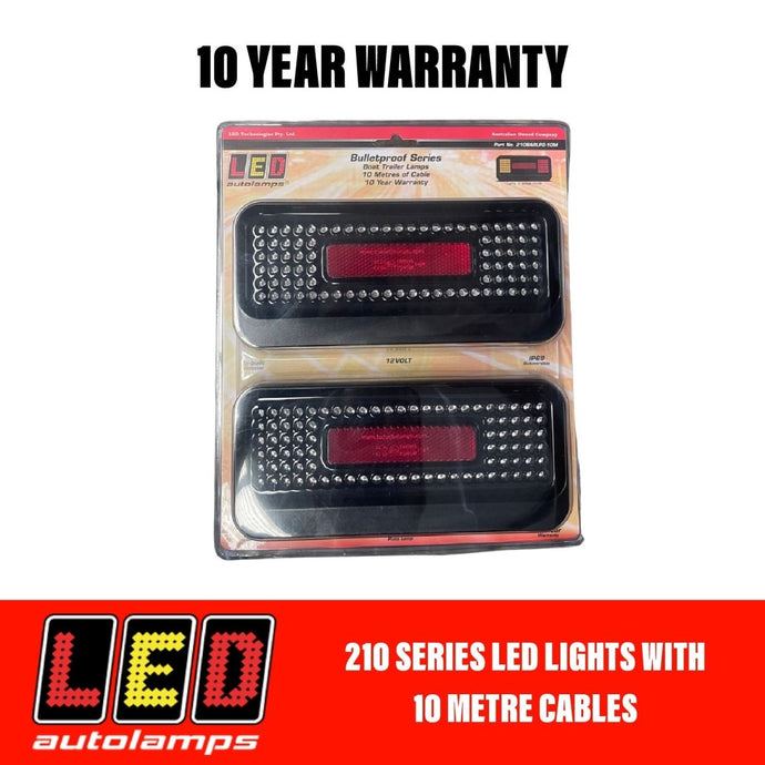 LED AUTOLAMPS 210 Series Boat Trailer LED Lights with 10 Metre Cables - R&M Trailer Spares210BARLP210