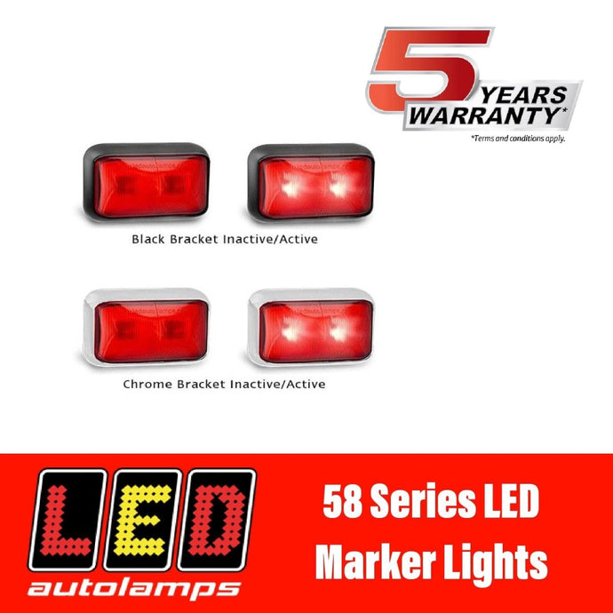 LED AUTOLAMPS 58 SERIES RED LED Marker Light - R&M Trailer Spares58RM