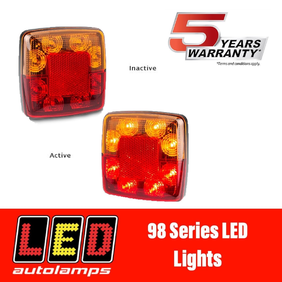 LED AUTOLAMPS 98 Series LED Lights - R&M Trailer Spares98BAR2
