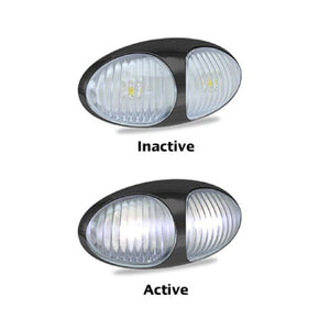 LED AUTOLAMPS White Marker Lamp Easy Fit 3M Tape 5 Year Warranty - R&M Trailer Spares37WM
