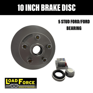 LOADFORCE 10 INCH BRAKE DISC WITH JAPANESE FORD Wheels Bearings - R&M Trailer SparesDH58FDG - 10