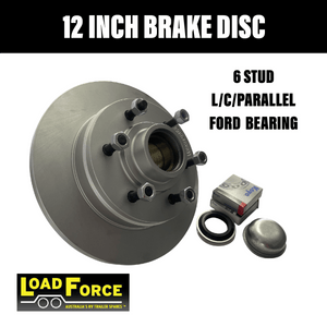 LOADFORCE 12 INCH 6 STUD BRAKE DISC WITH Japanese Parallel Bearings - R&M Trailer SparesDH58LPG
