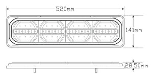 Pair LED AUTOLAMPS 520ARWM - 2 MAXILAMP Sequential Indicator LED Taillights - R&M Trailer Spares520ARWM - 2